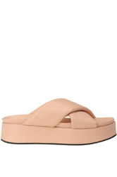 Leather wedge slides precio
