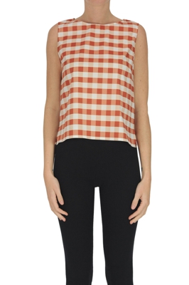 Vichy print cotton top