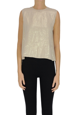 Metallic effect lined top