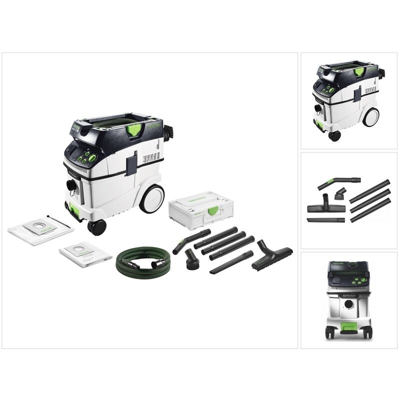 Festool CTM 36 E AC CLEANTEC Unità mobile d'aspirazione 36l Classe di polvere M ( 574983 ) + Festool Set di pulizia compatto D 27 / D 36 K-RS-Plus (