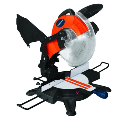 MTSO2000-254 - Troncatrice elettrica con piano di lavoro e sacco raccolta polvere. Potenza 2000W. Garanzia 3 anni - Metawood