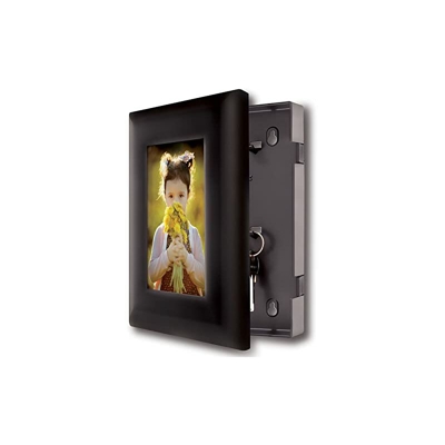 Master Lock Cassetta Segreta, Armadietto Portachiavi, Cornice Foto, Ottimo per Chiavi, Prezioso, Plastica ABS, Nero, Medium