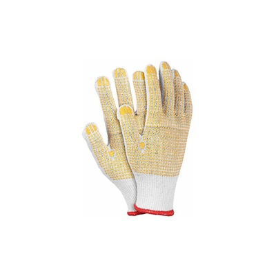 Rdznny8 Guanti protettivi, bianco/giallo, 8 misure, confezione da 12 - Reis
