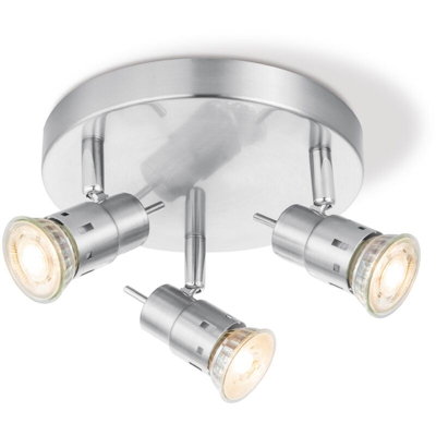 posto Home Sweet Home LED Cilindro opaca in acciaio 3x5,8W - Acier mat