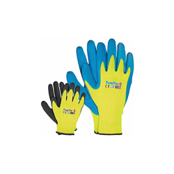 Familiar_3 - Guanti protettivi, confezione da 6, colore: Giallo/Nero, Giallo/Blu - Reis precio