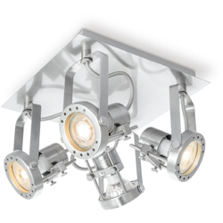 Home Sweet Home LED posto Robo acciaio tappetino quadrato 4x5,8W - Acier mat características