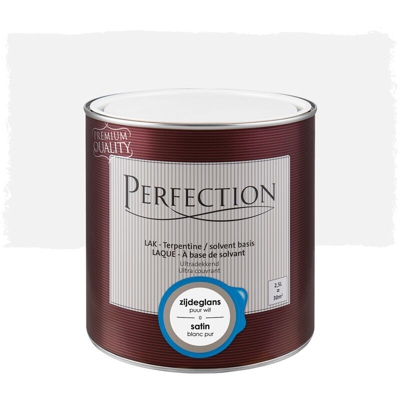 Perfection lacca a base solvente - Raso - 0 Pure White - 2.5L - 30m² - Ultra Covering - Blanc pur