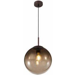 Lampada a sospensione a sospensione lampada design in vetro palla a soffitto marrone ambra illuminazione soggiorno Globo 15866 en oferta