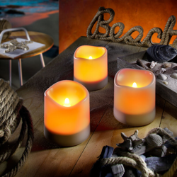 Set di 3 candele solari. Lampada solare da giardino a lume di candela esotec 102054 en oferta