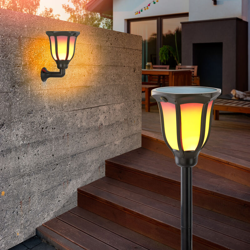 Set di 2 torce solari da giardino con effetto fiamma. Fiaccola da giardino. Lampada solare da giardino esotec 102495 características