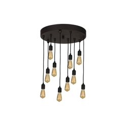 Homemania - Lampada a Sospensione Fallby - Plafoniera - da Parete - Nero in Metallo, 40 x 40 x 93 cm, 10 x E27, Max 60 W precio