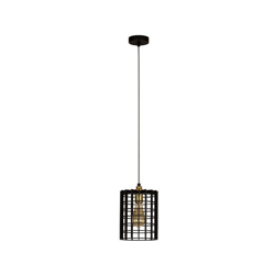 Homemania - Lampada a Sospensione Wires II - Plafoniera - da Parete - Nero in Metallo, 18 x 18 x 116 cm, 1 x E27, Max 60 W precio