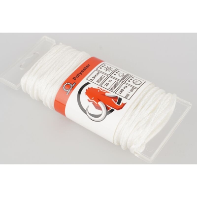 corda mamutec poliestere bianco 3,5 millimetri x 20 m - Blanc - MAMUTECH