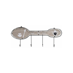 Appendiabiti da parete Cucchiaio Legno Metallo (54 x 4 x 23 cm) - Dekodonia en oferta