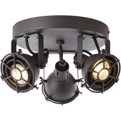 Brilliant - macchia brillante Jesper nero 3x4W - Noir Corrund