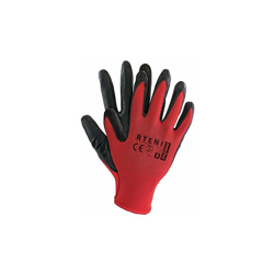 Rteni_Cb7 Guanti protettivi, rosso-nero, 7 misure, confezione da 12 - Reis en oferta