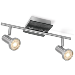 Home Sweet Home Spot Pietra LED inox opaco 33,5cm 2x5,8W - Acier mat características