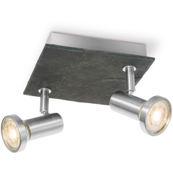 Home Sweet Home Spot Pietra LED acciaio tappetino quadrato 2x5,8W - Acier mat precio