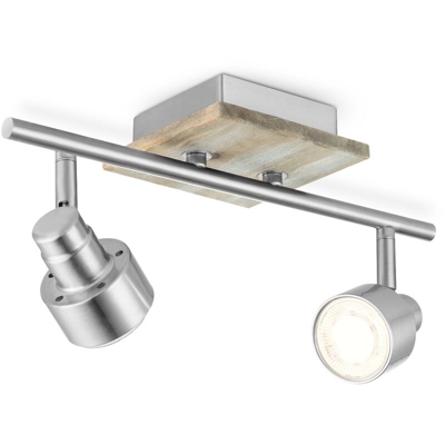 posto Home Sweet Home LED Drift opaca in acciaio 2x5,8W - Acier mat