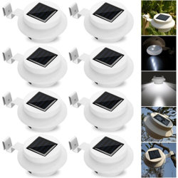 Set 8 Lampade Led da Giardino Ricarica Solare 3 LED per Staccionate Sentieri - BAKAJI características