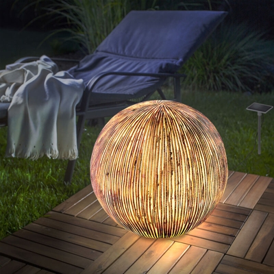 Sfera solare da 27 cm con aspetto marmo. Lampada solare a LED. Decorazione del giardino, esotec 102676