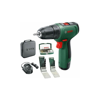 Bosch Home And Garden - Bosch Trapano avvitatore a batteria EasyDrill 1200 (batteria da 2,0 Ah, sistema 12 volt, set di bit per foratura e