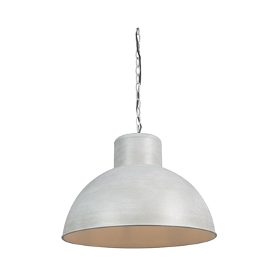 Lampada a sospensione map hl - rustico - Acciaio - Bianco/Grigio - Tondo Max. 1 x Watt - Qazqa