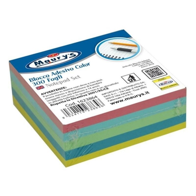 BLOCCO FOGLIETTI ADESIVI COLORATI 300FOGLI - Maury's