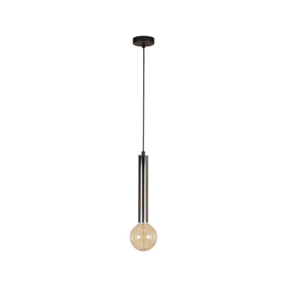 Lampada a Sospensione Metal Work - Plafoniera - da Parete - Cromo in Metallo, 10 x 10 x 127 cm, 1 x E27, Max 60 W - HOMEMANIA