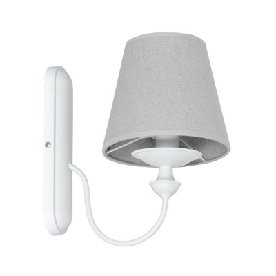 Homemania - Lampada a Parete Azucena - Applique - per Soggiorno, Camera - Bianco in Metallo, Tessuto, 25 x 16 x 28 cm, 1 x E14, 40 W