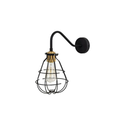 Homemania - Lampada a Parete Modern Wall - Applique - per Soggiorno, Camera - Nero, Vintage in Metallo, 42 x 18 x 36 cm, 1 x E27 max 100 W en oferta