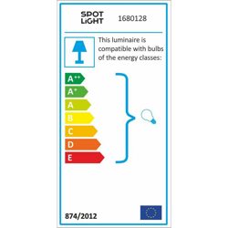 Homemania - Lampada a Sospensione Crister - Plafoniera - da Parete - Cromo, Bianco, Trasparente in Metallo, Vetro, 18 x 18 x 120 cm, 1 x E27, 60 W precio
