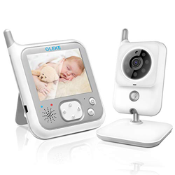 OLEKE Baby Monitor Videocamera con schermo da 3.2 '' Funzione di VOX Visione Notturna Audio Bidirezionale 8 ninne nanne Telecamera di Sorveglianza per características