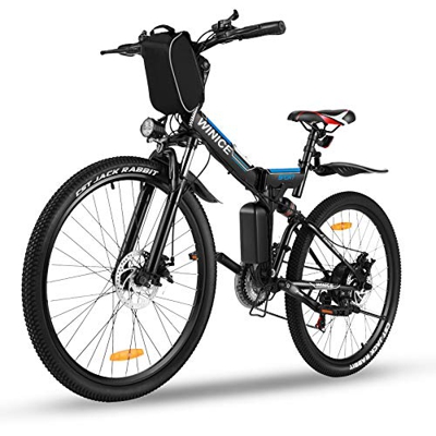 Vivi Mountain Bike elettrica da 26", Bici elettrica da Montagna Pieghevole, Batteria Rimovibile 36V / 8AH, Bicicletta elettrica a 21 velocità per Adul