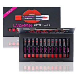 Onewell Lipstick, Lip Gloss Lipstick Set With 12 Colors, Waterproof Liquid Matte Lipstick Beauty Slip Gloss, Sexy Durable Moisturizing Lipstick en oferta