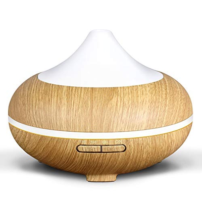 Hianjoo Diffusore di Aromi 500ml, Umidificatore Ultrasuoni Diffusore di Oli Essenziali con 14 LED Colori per SPA,Yoga,Camera da Letto - Regali di gran