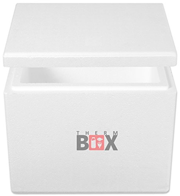 THERM-BOX Scatola in polistirolo 27W, Interno: 37x26x29cm, Parete: 4,0cm, Volume: 27,9L Box Isolato Termo Box Box Cool Box Mantenere Caldo Box Frigobo