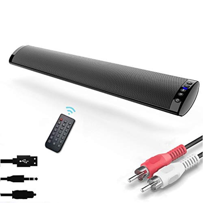 Soundbar, nuovo Bluetooth 5.0, altoparlante professionale per TV/Home Cinema, supporto RCA/AUX/ottico/USB/TF, compatibile per TV, cellulari, tablet, m
