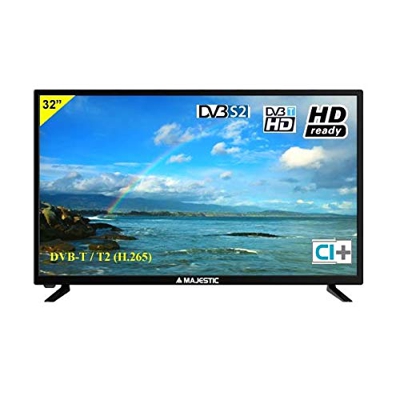 NEW MAJESTIC TVD-232 S2 LED MP14 - TV 32 Pollici HD Ready (1366x768 pixel), DVB-T2