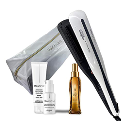 L'Oréal Pro Steampod 3.0 - Piastra + crema spessa 150 ml + siero 50 ml + olio Mythic Oil 100 ml + astuccio bianco Hairprice en oferta