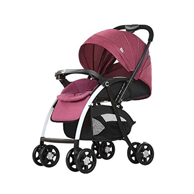 Passeggino con altezza e schienale regolabili, 4 ruote, per bambini da 0 a 3 anni