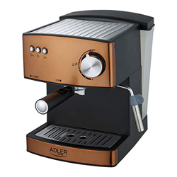 Adler Caffettiera Espresso, 850 W, Alluminio, Oro en oferta