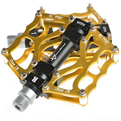 ROCKBROS Pedali Bici in Alluminio Pedali Taglia CNC Universale ASSE 9/16 Pollici per Bicicletta MTB Bici Pieghevole con Cuscinetti Sigillati (Oro) características