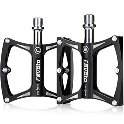 Favoto Pedali Flat MTB Bici Pedali per Bicicletta Antiscivolo in Lega di Alluminio, Universali per Bici da 9/16" MTB, Bici da Strada, Bici da Città en oferta