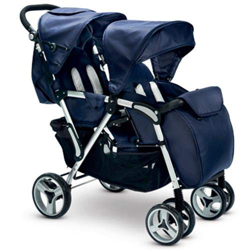 PASSEGGINO GEMELLARE FRATELLARE GEMINI PLEBANI (47 BLU) en oferta