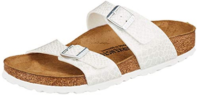 Birkenstock Sandales Sydney Birko-Flor, Sandali Donna, Noir Magic Snake White, 41 EU