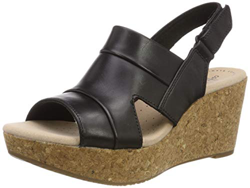 Clarks Annadel Ivory, Sandali con Cinturino alla Caviglia Donna, Nero (Black Leather-), 37.5 EU características