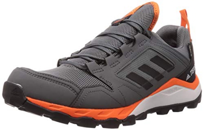adidas Terrex Agravic TR GTX, Scarpe da Trekking Uomo, Grey Four/Core Black/Orange, 49 1/3 EU