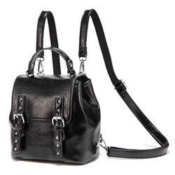 VASCHY Zaino Donna, Zainetto Donna Piccolo Zaino Pelle Donna Zainetti Ragazza Borsa a Tracolla Casual Zaini Vintage per Shopping Lavoro Nero características
