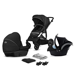 Kinderkraft Passeggino Trio PRIME LITE, 3 in 1, Carrozzina, Navicella, Ovetto, Pieghevole, Accessori, Nero precio